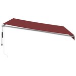 vidaXL Auvent rétractable automatique bordeaux 400x350 cm