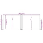 vidaXL Auvent latéral rétractable Noir 180x600 cm