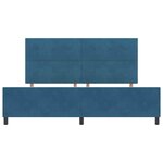 vidaXL Lit à ressorts avec tête de lit Bleu foncé 200 x 200 cm Velours