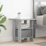 vidaXL Table de chevet Gris Sonoma 41 x 40 x 45 cm Bois d'ingénierie