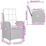 vidaXL Chaise de jardin inclinable Beige et blanc crème