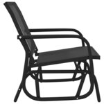 vidaXL Chaise oscillante de jardin noir 61x76x87 cm textilène/acier
