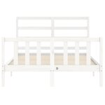 vidaXL Cadre de lit sans matelas blanc 120x200 cm bois de pin massif