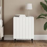 vidaXL Cabinet de chevet Blanc 43 x 34 5 x 52 cm Bois d'ingénierie