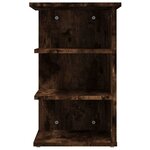 vidaXL Armoire latérale Chêne fumé 35x35x55 cm Bois d'ingénierie