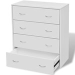 vidaXL Buffet avec 4 tiroirs 60x30 5x71 cm Blanc