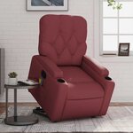 vidaXL Fauteuil inclinable de massage Rouge bordeaux Similicuir