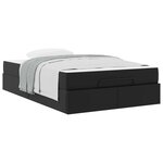 vidaXL Cadre de lit avec matelas avec matelas 2 Pièces Noir PVC