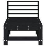 vidaXL Canapés centraux de jardin 2 Pièces noir bois de pin massif