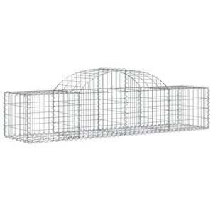 vidaXL Panier de gabions arqué 200x50x40/60 cm Fer galvanisé