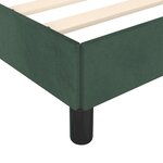 vidaXL Cadre de lit sans matelas vert foncé velours