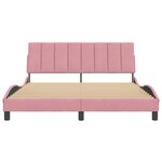 vidaXL Cadre de lit sans matelas Hanko rose 160x200 cm velours
