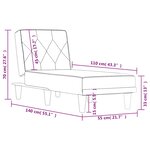 vidaXL Chaise longue jaune velours