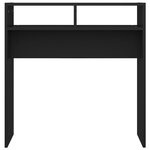 vidaXL Table console noir 78x30x80 cm bois d'ingénierie