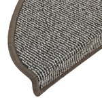 vidaXL Tapis d'escalier 15 pièces 65 x 21 x 4 cm Gris Demi-rond Grand
