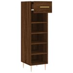 vidaXL Meuble à chaussures chêne marron 30x35x105 cm bois d'ingénierie