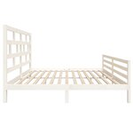 vidaXL Cadre de lit Blanc Bois massif 180x200 cm Super King