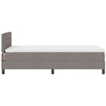 vidaXL Lit avec sommier et matelas taupe 90x200 cm en tissu
