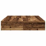 vidaXL Cadre de lit avec rangement Bois Ancien 150 x 200 cm