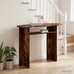 vidaXL Table console Chêne fumé 100 x 39 5 x 75 cm Bois d'ingénierie
