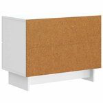 vidaXL Cabinet de chevet Blanc 62 x 34 5 x 47 5 cm Bois d'ingénierie