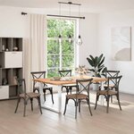 vidaXL Pieds de table à manger en U 2 pièces Blanc 100 x (72-73) cm Acier