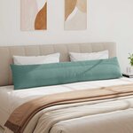 vidaXL Coussins de canapé 2 Pièces Vert Mer 200 x 40 cm