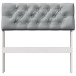 vidaXL Tête de lit capitonnée Gris clair 75 cm Pin massif