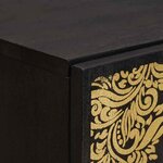 vidaXL Haut Armoire Noir 40 x 33 x 110 cm Bois de mangue massif