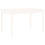 vidaXL Ensemble à manger de jardin 5Pièces blanc bois massif de pin