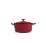 BK Cookware H6072.520 BK Bourgogne Cocotte en Fonte - Ronde - 20 cm - 2.5L - Revetement émaillé - Couvercle avec Anneaux