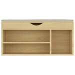 vidaXL Banc à chaussures avec coussin Chêne Sonoma Bois d'ingénierie