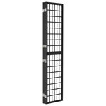 vidaXL Cloison de séparation pliable 4 panneaux 160x170 cm Noir