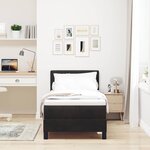vidaXL Lit à ressorts avec matelas Noir 80 x 200 cm Velours