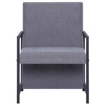 vidaXL Fauteuil gris clair tissu