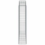 vidaXL Paniers à gabions arqués 7 Pièces 200x50x200/220 cm Fer galvanisé