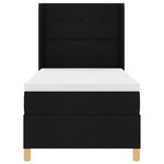 Lit Box Spring vidaXL avec Matelas Noir 100x200 cm en Tissu