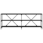 vidaXL Table console Chêne noir 200 x 30 x 75 cm Bois d'ingénierie