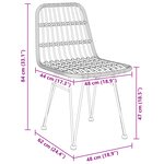 vidaXL Set de Dîner de Jardin 7 Pièces Noir Poly Rattan