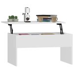 vidaXL Table basse Blanc 80x50 5x41 5 cm Bois d'ingénierie