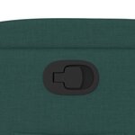 vidaXL Fauteuil inclinable Vert foncé Tissu