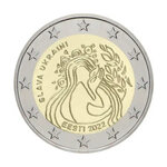 2 euros commémorative Estonie 2022 - Ukraine et Liberté.