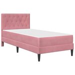 vidaXL Cadre de lit avec matelas Rose 100 x 200 cm Velours
