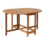 vidaXL Ensemble à manger d'extérieur pliable 5Pièces Bois d'acacia solide