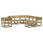 vidaXL Salon de jardin 8 Pièces bois de pin imprégné