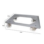 Pack and Move - Chariot Transport - Charge 50 kg - 61 x 41 x 16 1 cm - Avec Roulettes - Déménagement et Transport - Facilement Manipulable