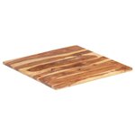 vidaXL Dessus de table Bois solide 25-27 mm 70x70 cm