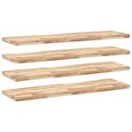 vidaXL Étagères flottantes 4 Pièces 140x40x4 cm acacia massif non traité