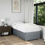 vidaXL Cadre de lit sans matelas gris clair 80x200 cm tissu