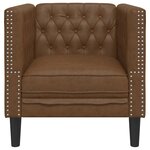 vidaXL Fauteuil Chesterfield marron similicuir daim